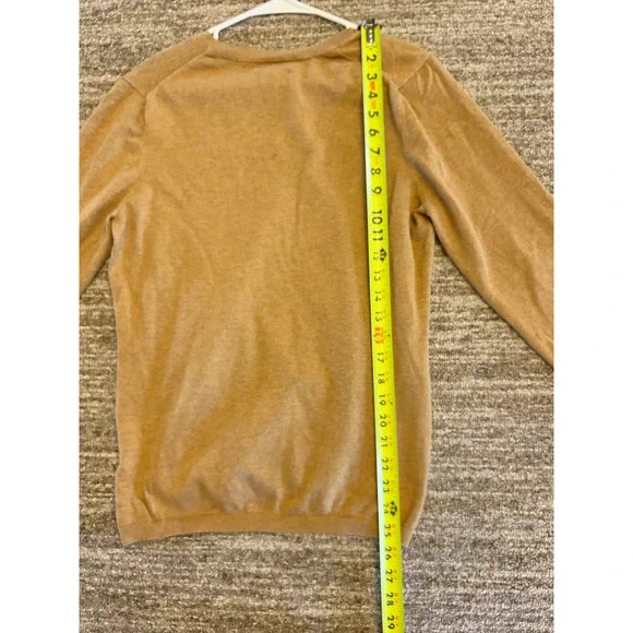 Tommy Hilfiger Brown V-Neck Pima Cotton Women's Jumper Size L - Picture 4 of 8